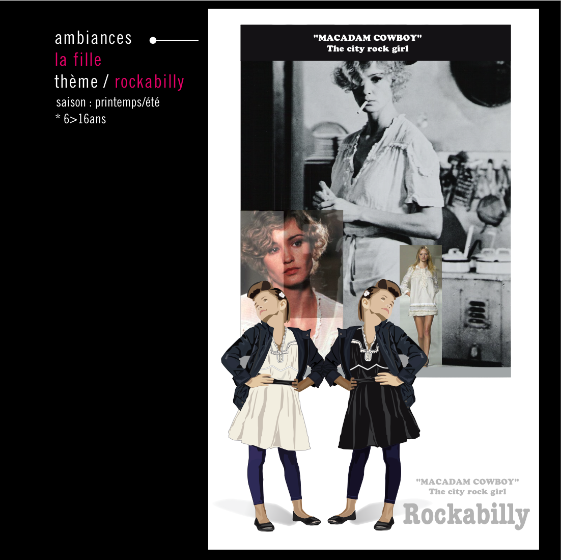 ambiances : la fille, thème : rockabilly